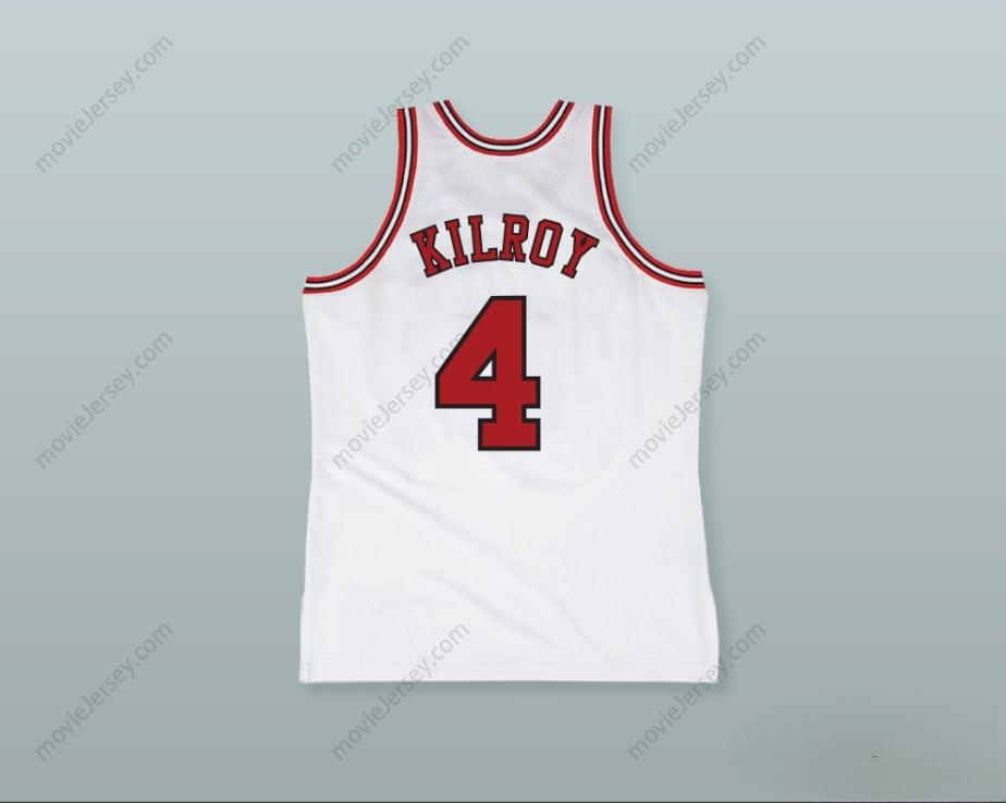 PERSONALIZA Cualquier Nombre Número JOHNNY KILROY 4 JERSEY DE BALONCESTO BLANCO PROFESIONAL Cosido S-6XL