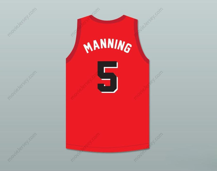 PERSONALIZA Cualquier Nombre Número DANNY MANNING 5 CAMISETA DE BALONCESTO DE ALBAÑILES SEGUNDO ANUAL ROCK N' JOCK B-BALL JAM 1992 Cosido Superior S-6XL