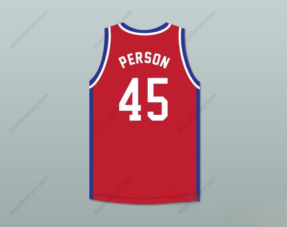 PERSONALIZA Cualquier Nombre Número CHUCK PERSON 45 LARRY'S GAME ROJA CAMISETA DE BALONCESTO 1988 EVENTO BENÉFICO Costura Superior S-6XL