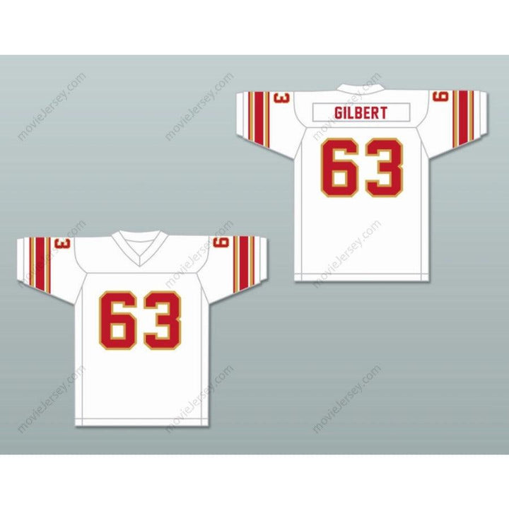 PERSONALIZA CUALQUIER Nombre Número 1983 USFL GEORGE GILBERT 63 PHILADELPHIA STARS CAMISETA DE FÚTBOL AMERICANA DE VISITANTE BORDADA S-6XL