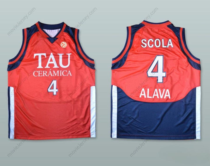 PERSONALIZA cualquier nombre y número LUIS SCOLA 4 CAMISETA DE BALONCESTO TAU CERAMICA Cosido Tallas S-6XL