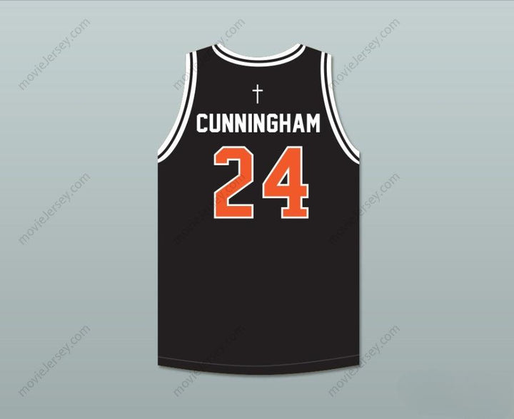 PERSONALIZADA Cualquier Nombre Número JACK CUNNINGHAM 24 BISHOP HAYES TIGERS NEGRO BALONCESTO JERSEY LA PARTE TRASERA Cosido S-6XL