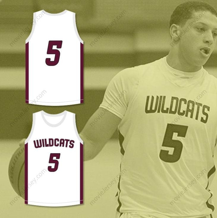 CAMISETA DE BALONCESTO BLANCA PERSONALIZADA CUALQUIER Nombre Número PATRICK MAHOMES 5 WHITEHOUSE HIGH SCHOOL WILDCATS 1 Costura Superior S-6XL