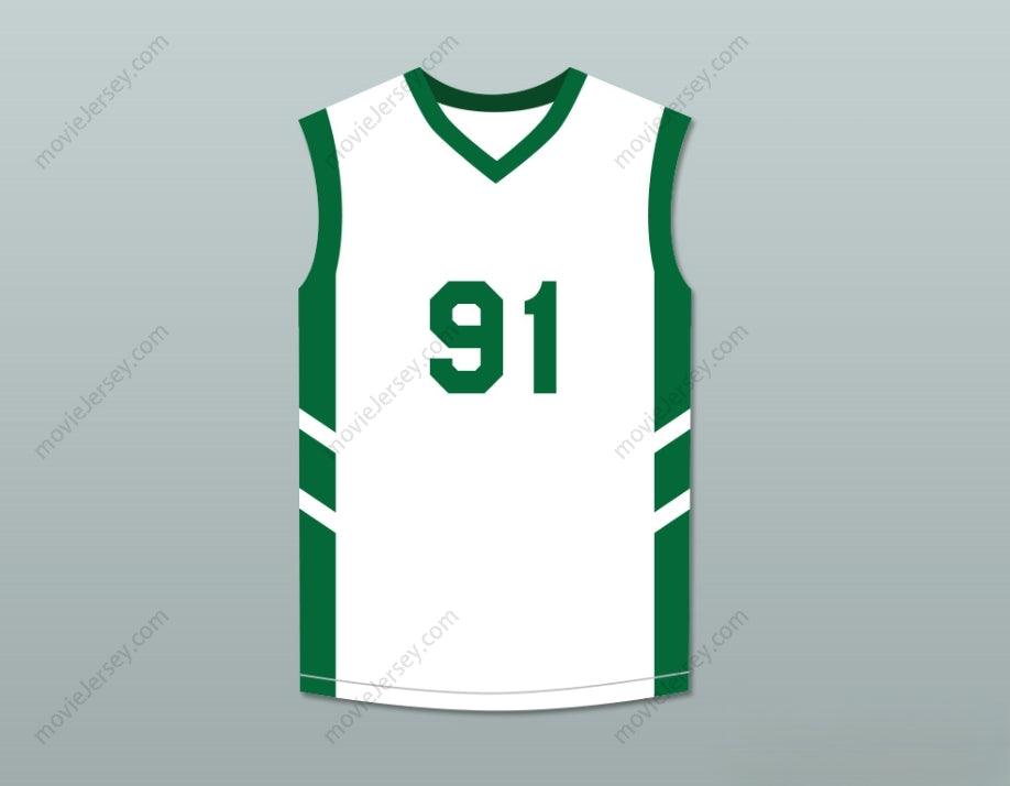 PERSONALIZA Cualquier Nombre Número DENNIS RODMAN 91 CAMISETA BALONCESTO BLANCA EL BIG BANG DE DENNIS RODMAN EN PYONGYANG Costuras Superiores S-6XL