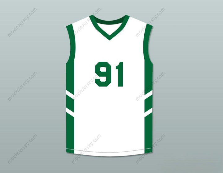 PERSONALIZA Cualquier Nombre Número DENNIS RODMAN 91 CAMISETA BALONCESTO BLANCA EL BIG BANG DE DENNIS RODMAN EN PYONGYANG Costuras Superiores S-6XL