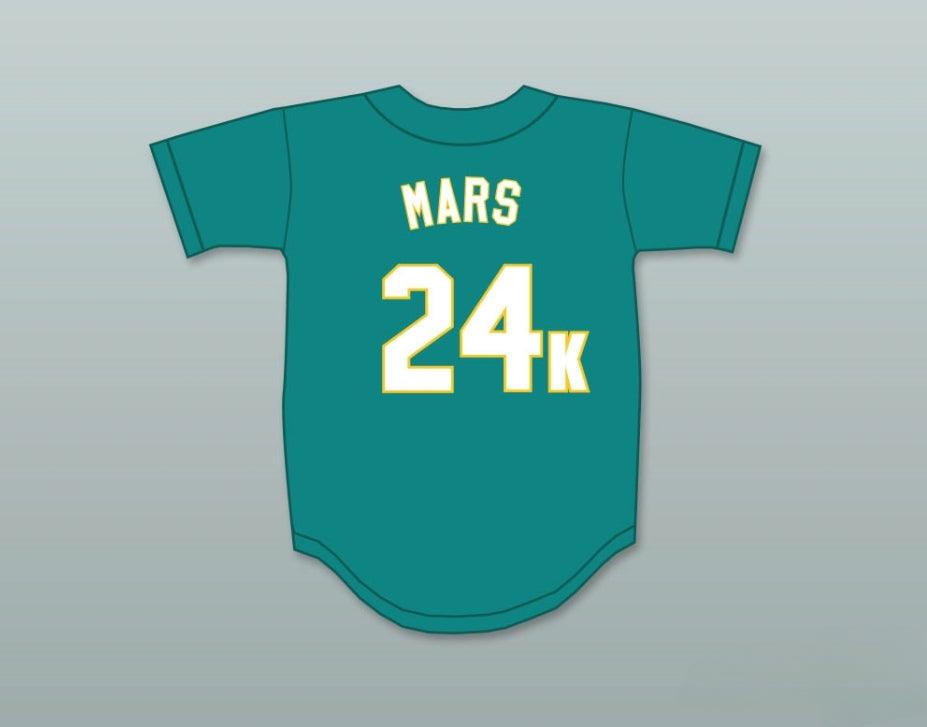 Personalizado Cualquier Nombre Número MARS 24K HOOLIGANS CAMISETA BÉISBOL TEAL Costuras Premium S-6XL