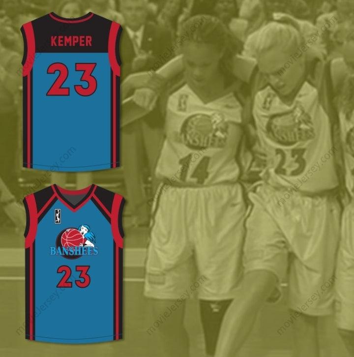 PERSONALIZA CUALQUIER Nombre Número ANGIE COSSEY NATALIE KEMPER 23 CHARLOTTE BANSHEES CAMISETA DE BALONCESTO VISITANTE CON PARCHE DE LA WUBA JUWANNA MANN Cosido en la parte superior S-6XL