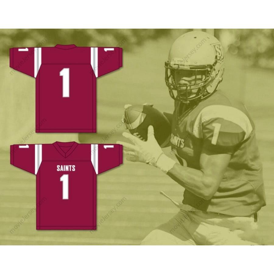 Personaliza cualquier nombre MAROON JOHN METCHIE III Camiseta de fútbol SAINTS de ST. JAMES SCHOOL con costuras S-6XL