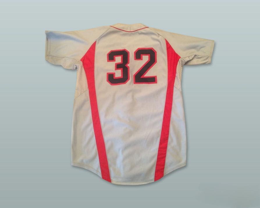 Camiseta de Béisbol Personalizada con Cualquier Nombre y Número RUNNERS 32 Gris con Costuras S-6XL