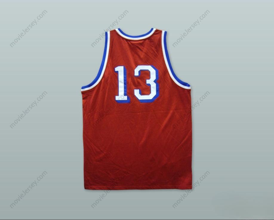 PERSONALIZA CUALQUIER Nombre Número 1974 RUCKER PARK 13 ROJA CAMISETA DE BALONCESTO Cosida Tallas S-6XL