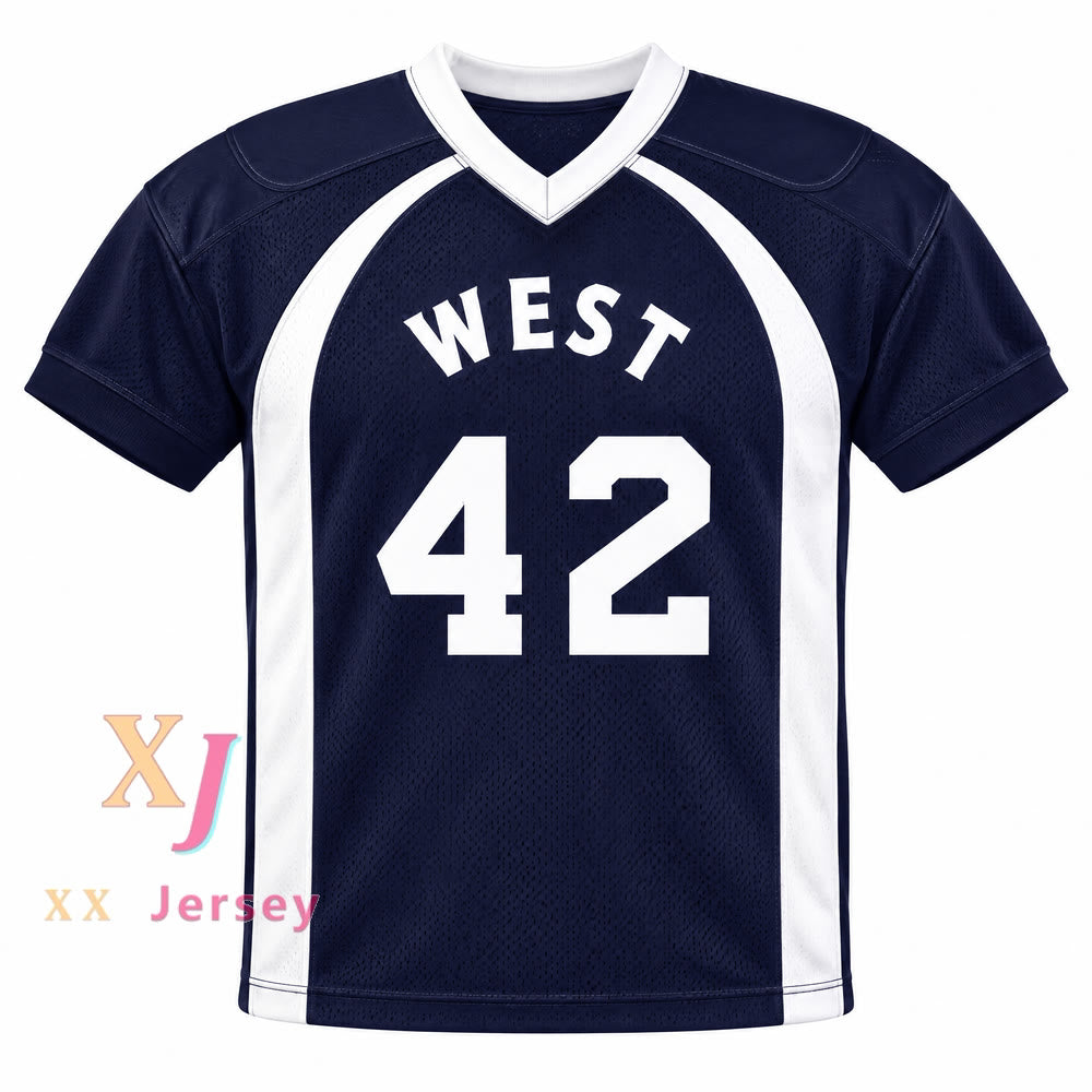 Custom West College Bowl 42 Key and Peele Football Jersey