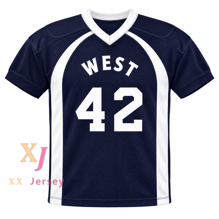 Custom West College Bowl 42 Key and Peele Football Jersey