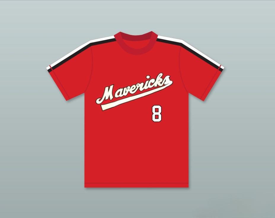 Camiseta de béisbol ROJA con cualquier nombre y número de FRANK PETERS 8, "THE BATTERED BASTARDS OF BASEBALL", con costuras decorativas, tallas S-6XL