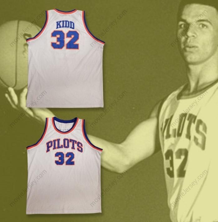 CUSTOM ANY Name Number JASON KIDD 32 NOTRE DAME HIGH SCHOOL PILOTS WHITE BASKETBALL JERSEY Top Stitched S-6XL