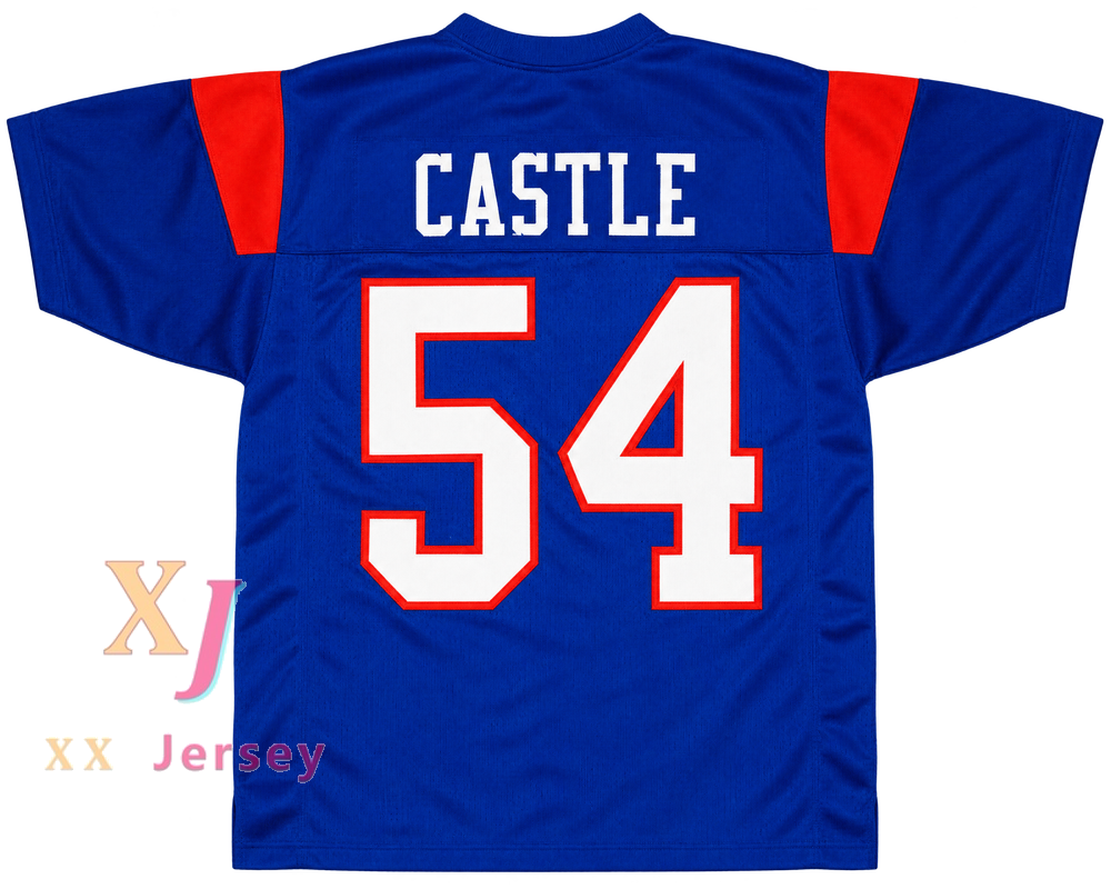 Custom Thad Castle 54 Blue Mountain State Goats Football Jersey