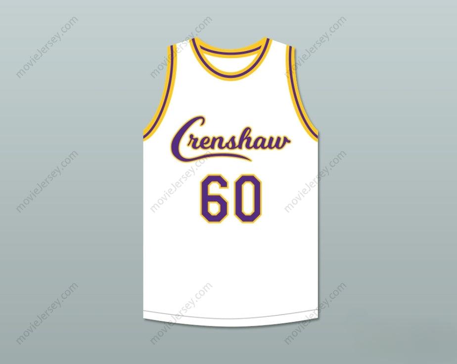 CUSTOM ANY Name Number NIPSEY HUSSLE 60 CRENSHAW WHITE BASKETBALL JERSEY 1 Top Stitched S-6XL