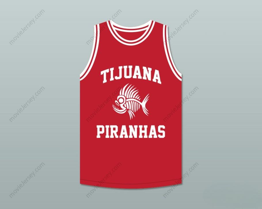 CUSTOM ANY Name Number GUILLERMO RODRIGUEZ 27 TIJUANA PIRANHAS RED BASKETBALL JERSEY MEXICAN EXPANSION TEAM Top Stitched S-6XL