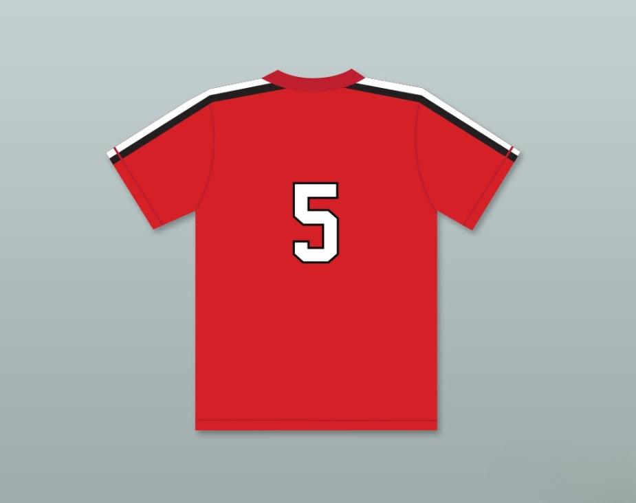 Camiseta de béisbol personalizada con cualquier nombre y número REGGIE THOMAS 5 de LOS BASTARDOS GOLPEADOS DEL BÉISBOL, costura superior S-6XL