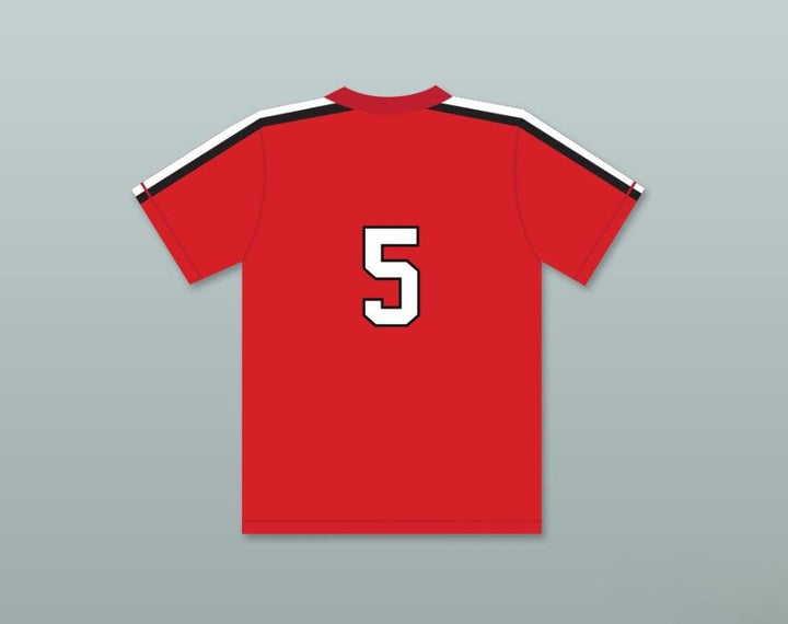 Camiseta de béisbol personalizada con cualquier nombre y número REGGIE THOMAS 5 de LOS BASTARDOS GOLPEADOS DEL BÉISBOL, costura superior S-6XL