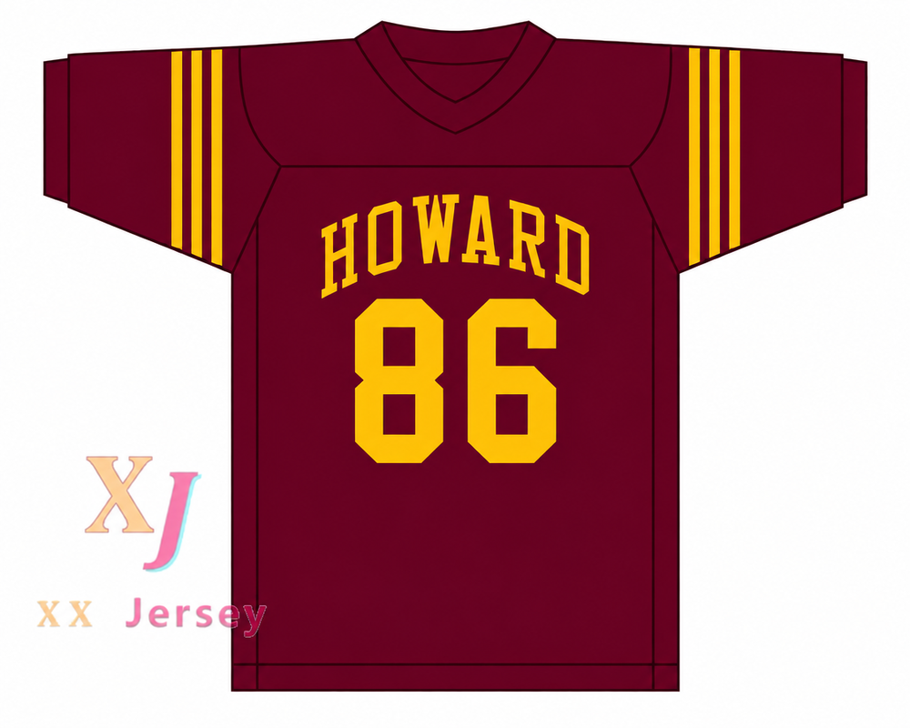 Custom Reggie White 86 Howard School of Academics and Technology Hustlin Tigers Maroon Football Jersey