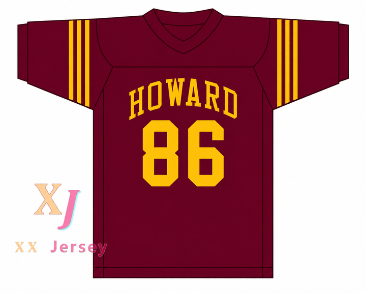 Custom Reggie White 86 Howard School of Academics and Technology Hustlin Tigers Maroon Football Jersey