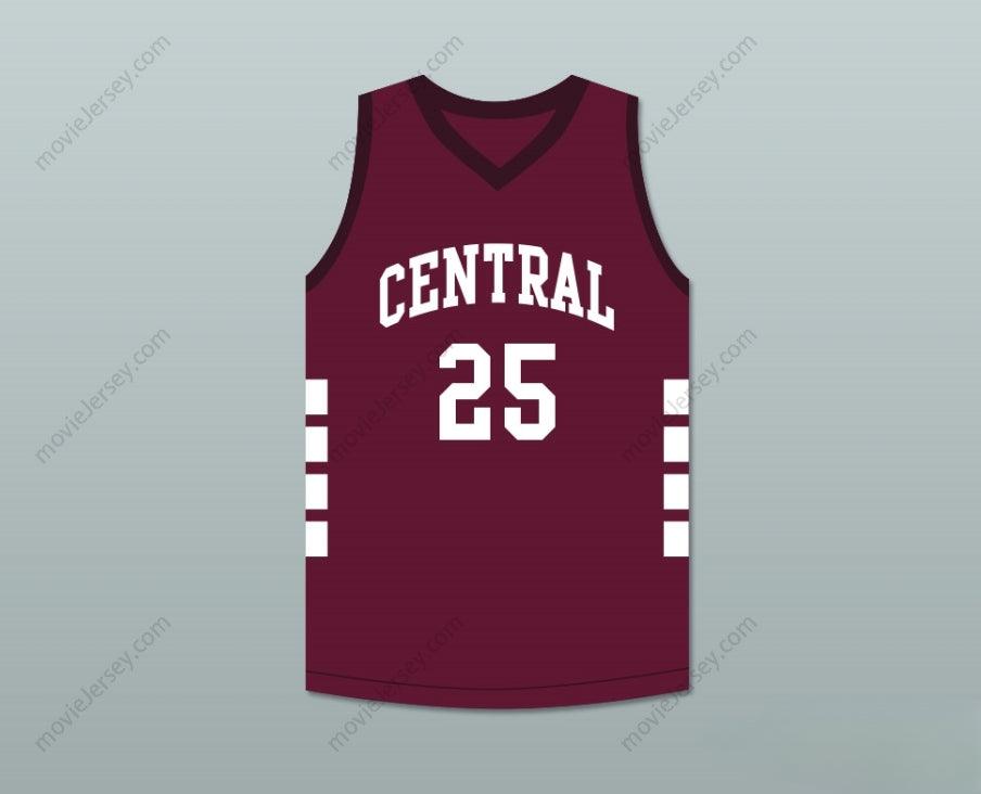 PERSONALIZA Cualquier Nombre Número AARON HERNANDEZ 25 BRISTOL CENTRAL RAMS MAILLOT DE BALONCESTO GRANATE ASESINO POR DENTRO: LA MENTE DE AARON HERNANDEZ Cosido Superior S-6XL