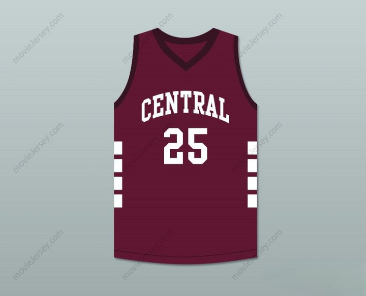 PERSONALIZA Cualquier Nombre Número AARON HERNANDEZ 25 BRISTOL CENTRAL RAMS MAILLOT DE BALONCESTO GRANATE ASESINO POR DENTRO: LA MENTE DE AARON HERNANDEZ Cosido Superior S-6XL