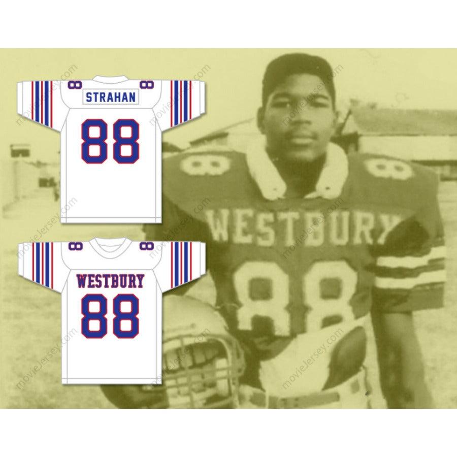 PERSONALIZA CUALQUIER Nombre Número MICHAEL STRAHAN 88 CAMISETA DE FÚTBOL HUSKIES WESTBURY HIGH SCHOOL Confeccionada a Medida S-6XL