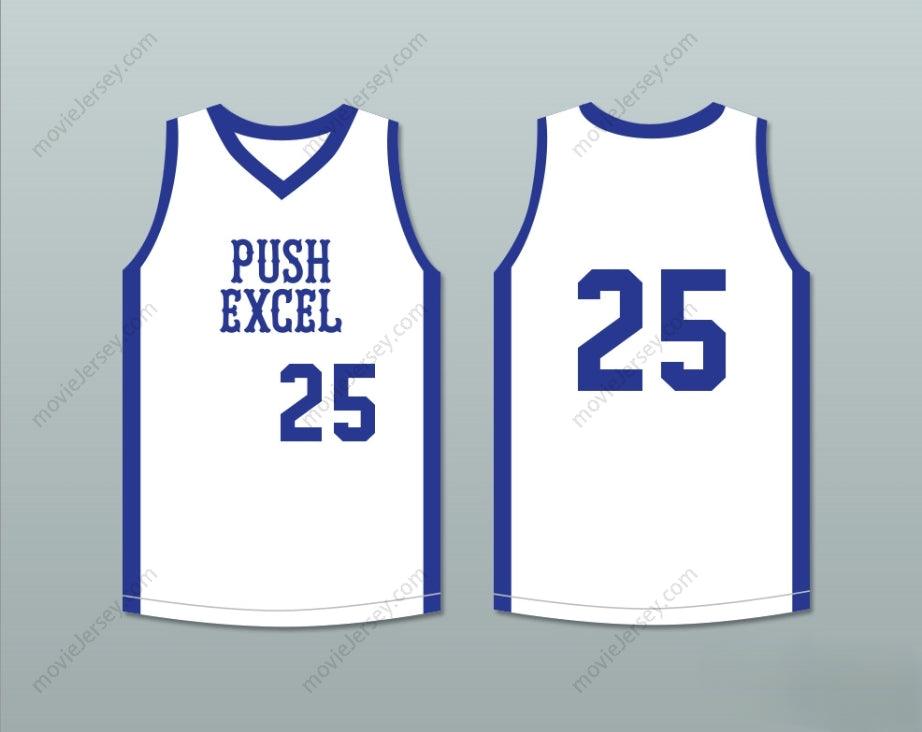 CUSTOM ANY Name Number DOC RIVERS 25 PUSH EXCEL PRO BASKETBALL CLASSIC WHITE BASKETBALL JERSEY 1985 CHARITY EVENT Top Stitched S-6XL