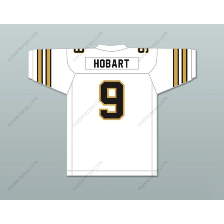 CAMISETA DE FÚTBOL AMERICANA PERSONALIZADA CON CUALQUIER Nombre Número 1984 USFL KEN HOBART 9 DENVER GOLD VISITANTE Cosida Tallas S-6XL