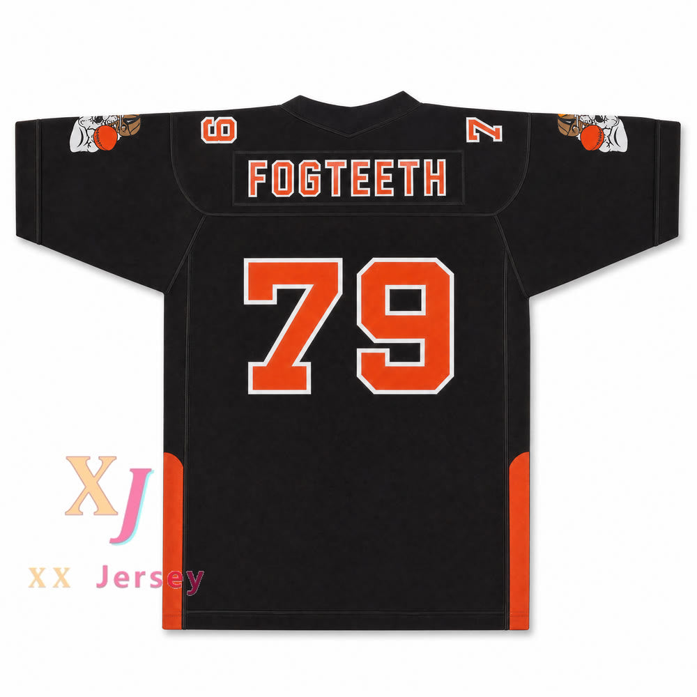 PARCHES PERSONALIZADOS CON CUALQUIER Nombre DIENTES DE NIEBLA ORC Camiseta de fútbol 79 Cosida S-6XL