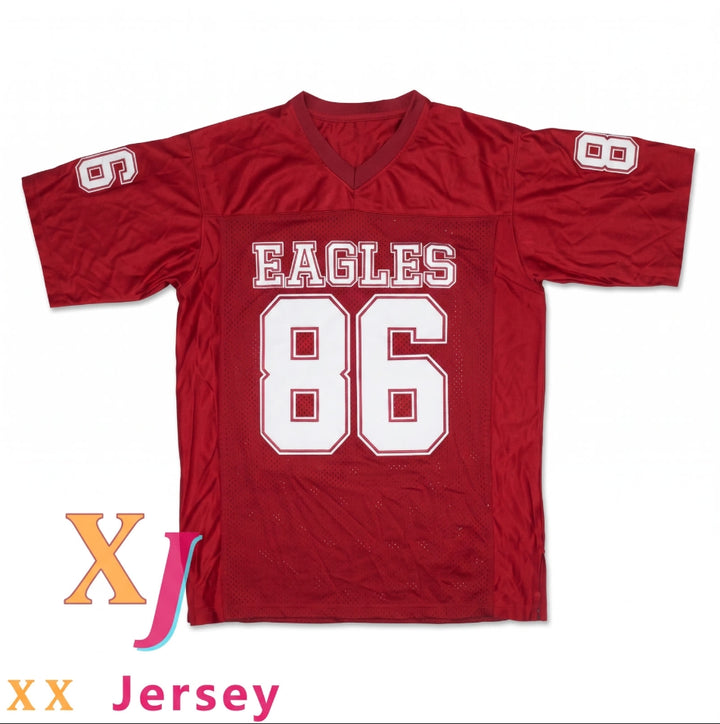 CUSTOM ANY Name Number YOUNG M.A 86 EAGLES RED Football Jersey Top Stitched S-6XL
