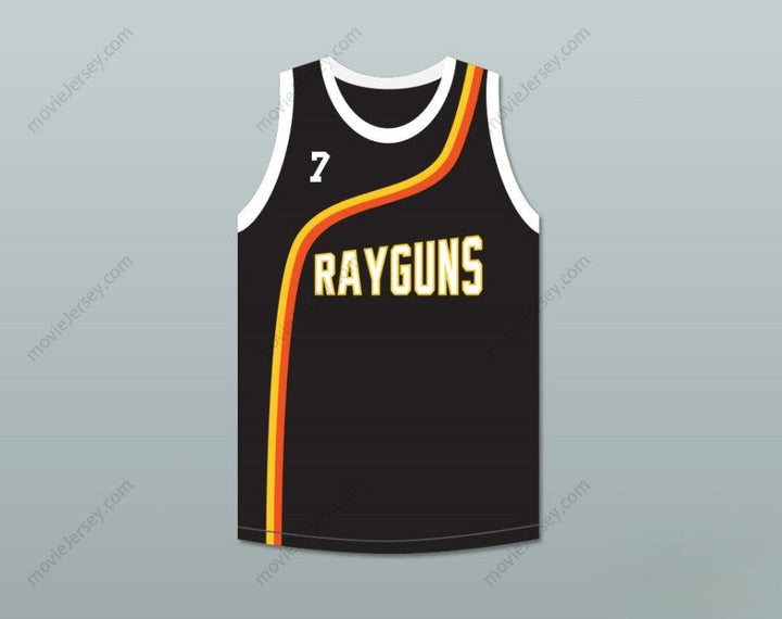 PERSONALIZADA Cualquier Nombre Número JERMAINE O’NEAL 7 ROSWELL RAYGUNS JERSEY DE BALONCESTO NEGRO Con Costuras Superiores Tallas S-6XL