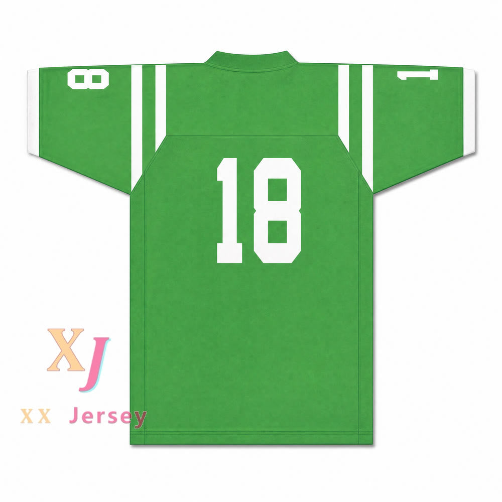 Isidore Newman High School 18 Football Jersey — green back view