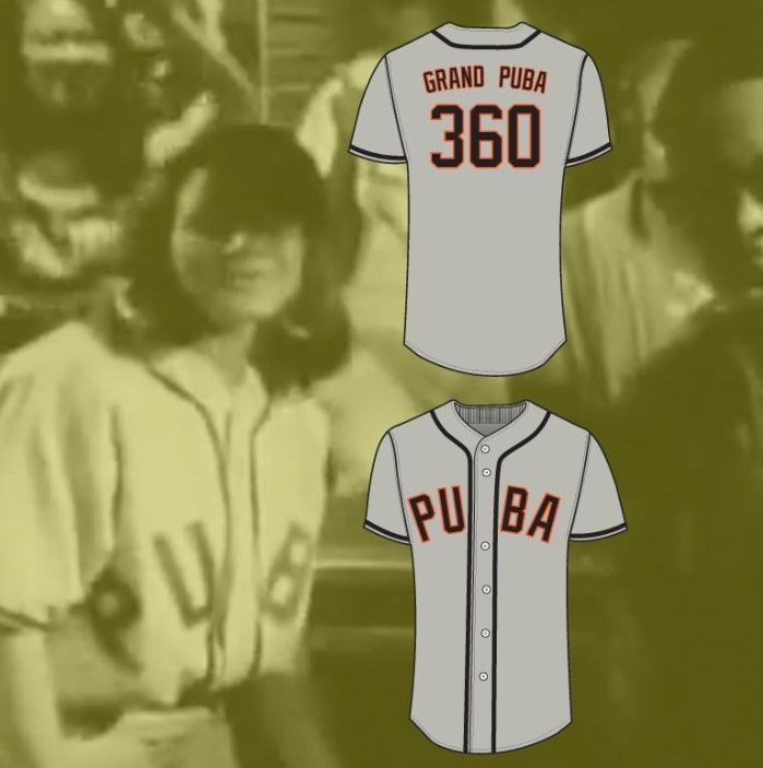 Camiseta de béisbol GRAND PUBA 360 personalizada con nombre y número, cosida, nueva, con puntada superior S-6XL