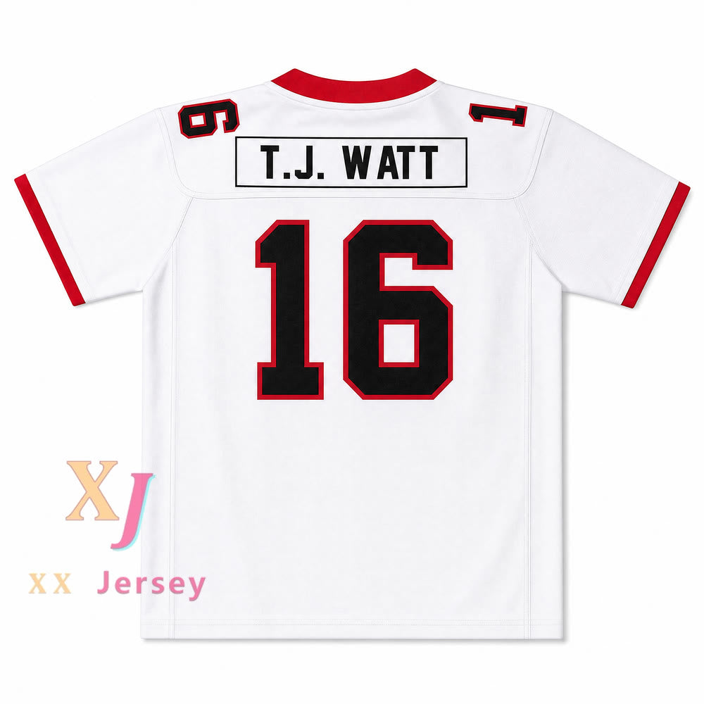 Custom T.J. Watt 16 Pewaukee High School Pirates Football Jersey