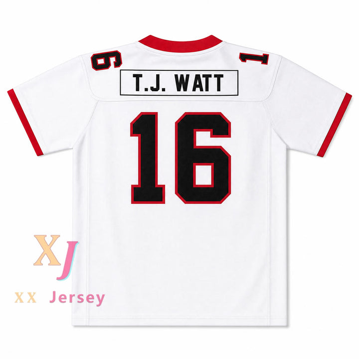 Custom T.J. Watt 16 Pewaukee High School Pirates Football Jersey