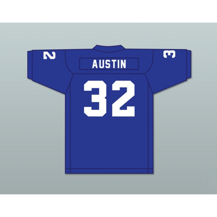 CUSTOM ANY Name Number STEVE AUSTIN 32 EDNA HIGH SCHOOL COWBOYS BLUE Football Jersey Top Stitched S-6XL