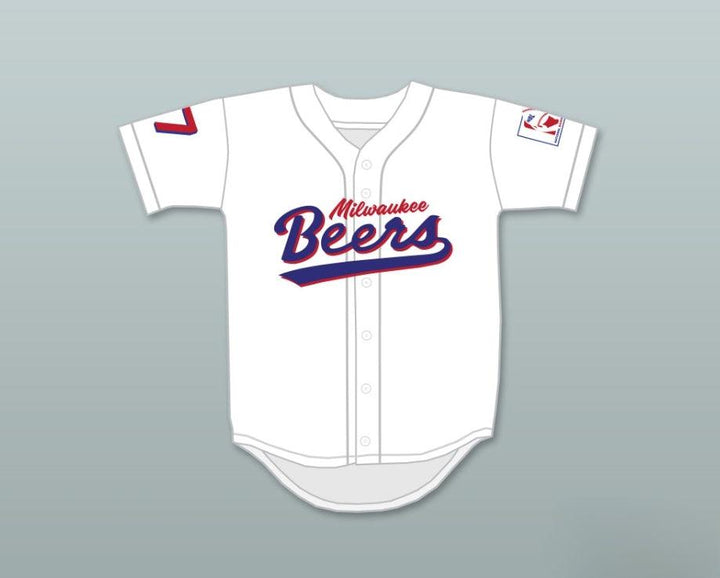Camiseta de béisbol blanca de lujo con el logotipo de DOUG REMER 17 BEERS, personalizable con cualquier nombre y número, bordada, tallas S-6XL