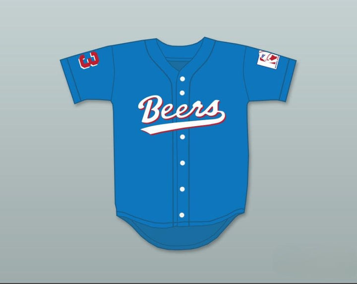 Personalizada Cualquier Nombre Número KENNY SCOLARI 23 BEERS LOGO CAMISETA DE BÉISBOL AZUL DE BÁSQUETBOL Cosida Tallas S-6XL
