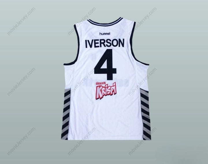 PERSONALIZAR cualquier nombre número ALLEN IVERSON 4 BESIKTAS JK CAMISETA BALONCESTO BLANCA Costuras reforzadas S-6XL