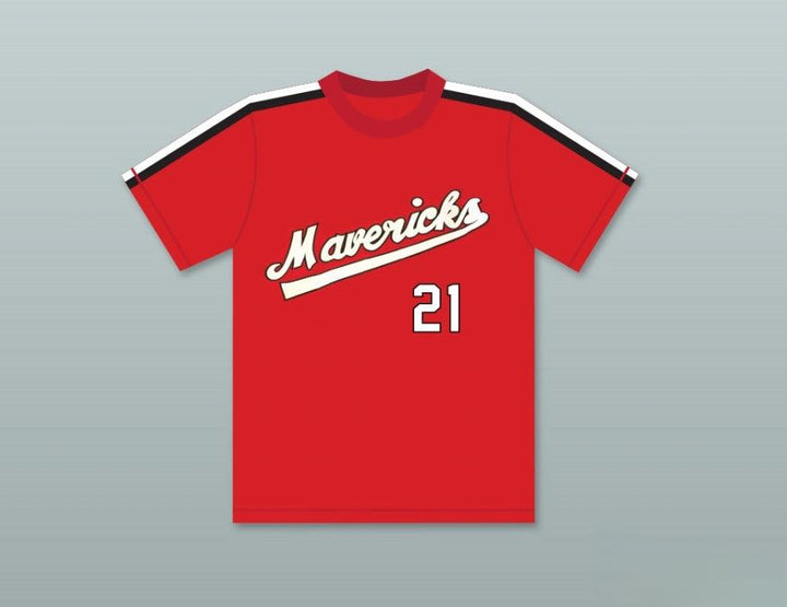 Camiseta de béisbol ROJA con nombre y número personalizado LARRY COLTON 21, THE BATTERED BASTARDS OF BASEBALL, con costuras superiores, tallas S-6XL