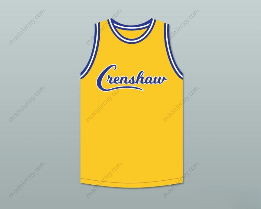 CAMISETA DE BALONCESTO AMARILLA PERSONALIZADA DE NIPSEY HUSSLE #33 CRENSHAW CON CUALQUIER NOMBRE Y NÚMERO, Tallas S-6XL Cosida