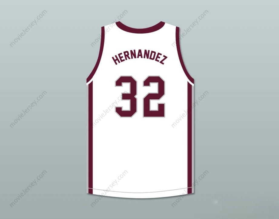 PERSONALIZA CUALQUIER Nombre Número AARON HERNANDEZ 32 CAMISETA DE BALONCESTO BLANCA DE LOS BRISTOL CENTRAL RAMS ASESINO POR DENTRO: LA MENTE DE AARON HERNANDEZ Cosida en la parte superior S-6XL