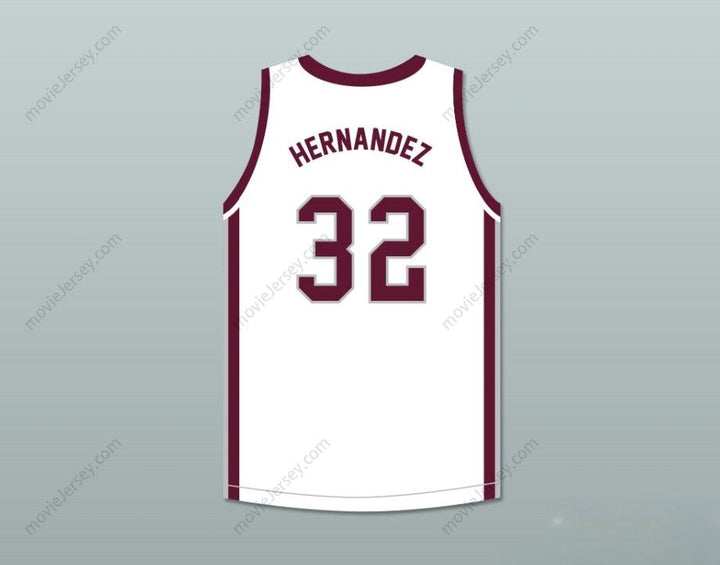 PERSONALIZA CUALQUIER Nombre Número AARON HERNANDEZ 32 CAMISETA DE BALONCESTO BLANCA DE LOS BRISTOL CENTRAL RAMS ASESINO POR DENTRO: LA MENTE DE AARON HERNANDEZ Cosida en la parte superior S-6XL