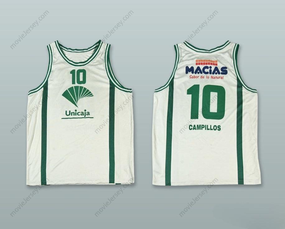 PERSONALIZA CUALQUIER Nombre Número UNICAJA BALONCESTO MÁLAGA ESPAÑA 10 CAMISETA DE BALONCESTO BLANCA Parte Superior Cosida S-6XL