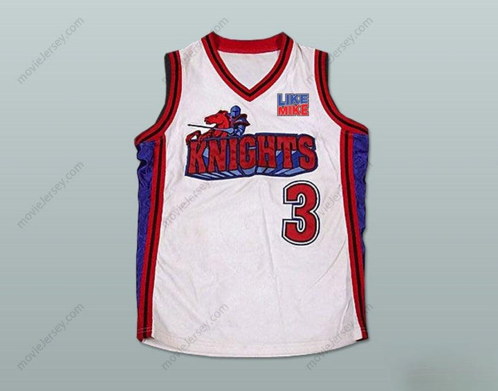 PERSONALIZA CUALQUIER Nombre Número CALVIN CAMBRIDGE 3 LOS ANGELES KNIGHTS CAMISETA DE BALONCESTO BLANCA CON PARCHE LIKE MIKE Costuras de primera S-6XL
