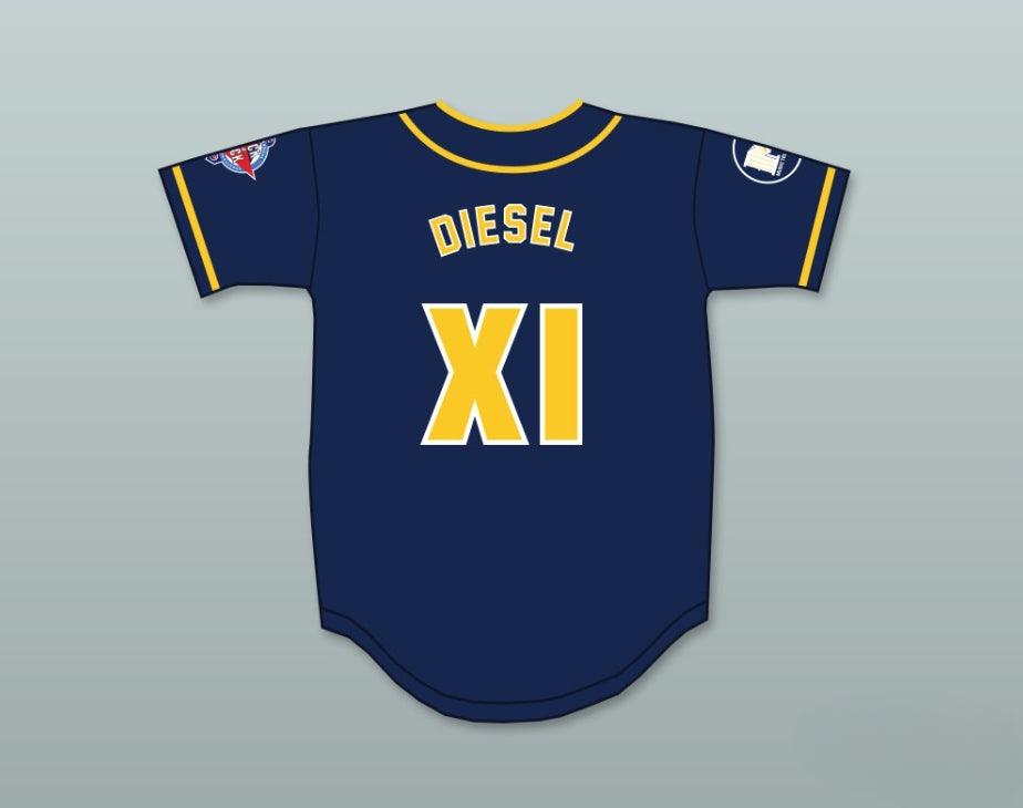 Camiseta de béisbol WRESTLER DIESEL XI AWAYBOYS con número y nombre personalizados, para el 6º ANNUAL ROCK N' JOCK SOFTBALL CHALLENGE 1995, con costuras superiores, de la talla S a la 6XL