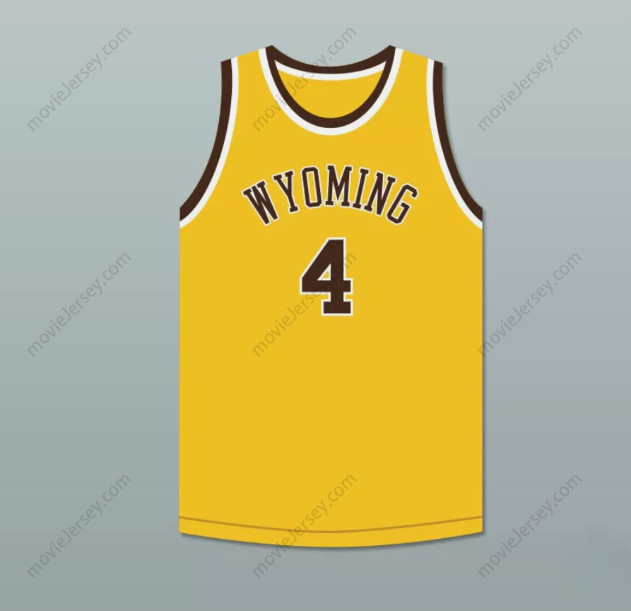 Custom Any Name Number KEN SAILORS 4 WYOMING COWBOYS YELLOW BASKETBALL JERSEY Top Stitched S-6XL