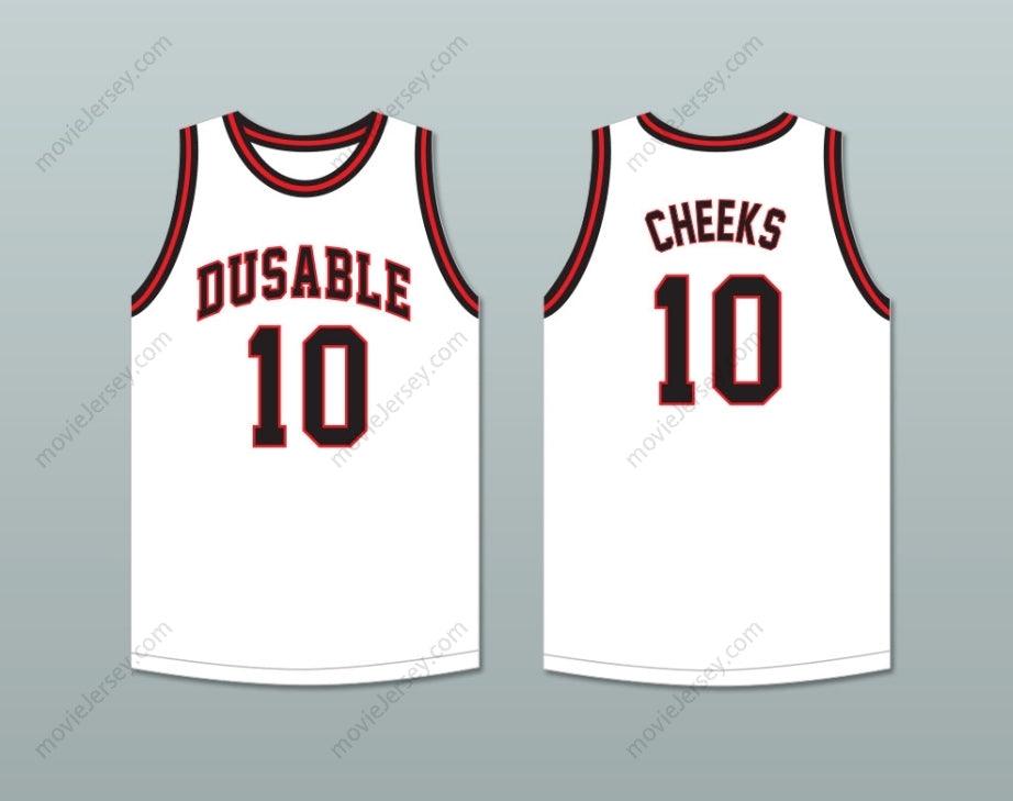 PERSONALIZA Cualquier Nombre Número MAURICE CHEEKS 10 DUSABLE HIGH SCHOOL PANTHERS JERSEY BALONCESTO BLANCO 2 Cosido Superior S-6XL